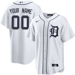 Custom Detroit Tigers White Home Jersey - All Stitched