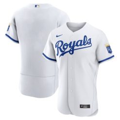 Kansas City Royals Blank White Home Game Jersey - All Stitched