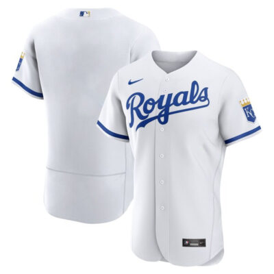 Kansas City Royals Blank White Home Game Jersey - All Stitched