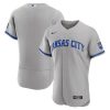 Kansas City Royals Blank Grey Away Game Jersey - All Stitched