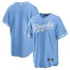 Kansas City Royals Blank Light Blue Alternate Limited Jersey - All Stitched