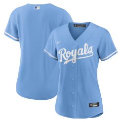 Alternative view of Kansas City Royals Blank Light Blue Alternate Limited Jersey - All Stitched