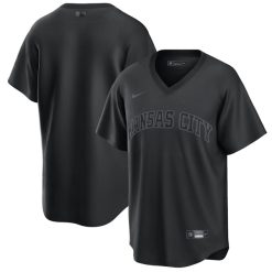 Kansas City Royals Blank Triple Black Jersey - All Stitched