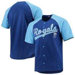 Kansas City Royals Blank Royal/Light Blue Jersey - All Stitched