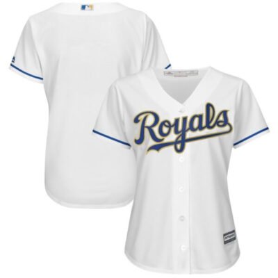 Alternative view of Kansas City Royals Blank World Series Champions Gold Trim Jersey - All Stitched