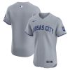 Kansas City Royals Blank Grey Away Elite Jersey - All Stitched