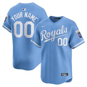 Custom Kansas City Royals Light Blue Alternate Limited Jersey - All Stitched