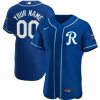 Custom Kansas City Royals Royal Blue Alternate Game Jersey - All Stitched