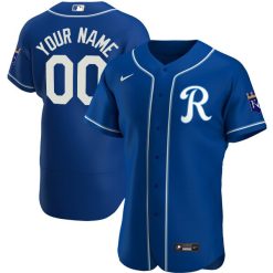 Custom Kansas City Royals Royal Blue Alternate Game Jersey - All Stitched