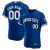 Custom Kansas City Royals Royal Blue Alternate Game Jersey - All Stitched