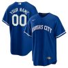 Custom Kansas City Royals Royal Blue Alternate Jersey - All Stitched