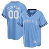 Custom Kansas City Royals Light Blue Cooperstown Throwback Jersey - All Stitched