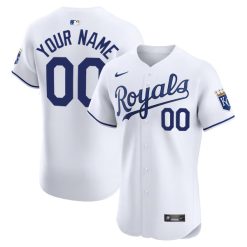 Custom Kansas City Royals White Home Elite Jersey - All Stitched