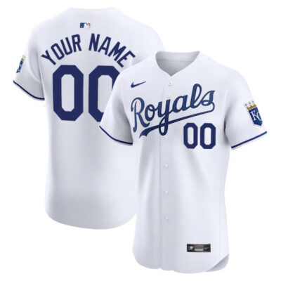 Custom Kansas City Royals White Home Elite Jersey - All Stitched