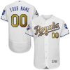 Custom Kansas City Royals World Series Champions Gold Trim Jersey - All Stitched