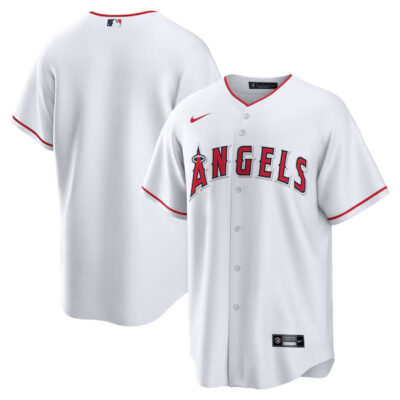 Los Angeles Angels Blank White Home Jersey - All Stitched