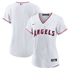 Alternative view of Los Angeles Angels Blank White Home Jersey - All Stitched