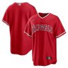 Los Angeles Angels Blank Red Alternate Jersey - All Stitched