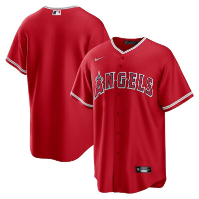 Los Angeles Angels Blank Red Alternate Jersey - All Stitched