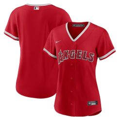 Alternative view of Los Angeles Angels Blank Red Alternate Jersey - All Stitched