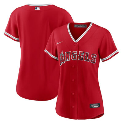 Alternative view of Los Angeles Angels Blank Red Alternate Jersey - All Stitched