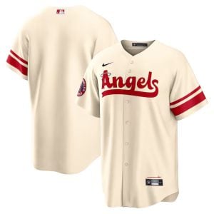 Los Angeles Angels Blank Cream City Connect Jersey - All Stitched