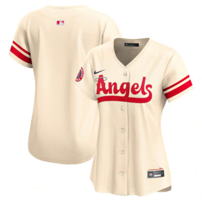 Alternative view of Los Angeles Angels Blank Cream City Connect Jersey - All Stitched