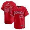 Custom Los Angeles Angels Red Alternate Limited Jersey - All Stitched
