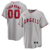 Custom Los Angeles Angels Grey Away Jersey - All Stitched