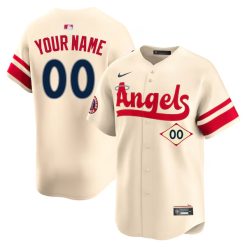 Custom Los Angeles Angels Cream City Connect Limited Jersey - All Stitched