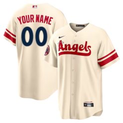 Custom Los Angeles Angels Cream City Connect Jersey - All Stitched