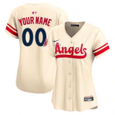 Alternative view of Custom Los Angeles Angels Cream City Connect Jersey - All Stitched