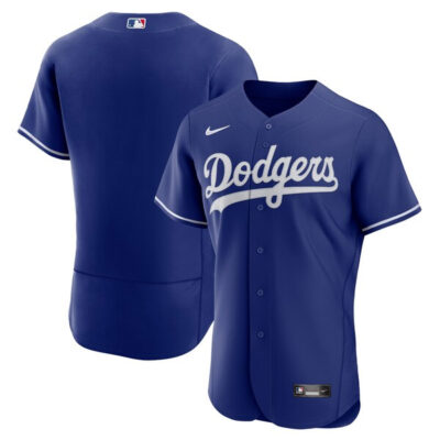 Los Angeles Dodgers Blank Royal Blue Alternate Game Jersey - All Stitched