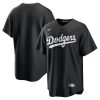 Los Angeles Dodgers Blank Black White Fashion Jersey - All Stitched