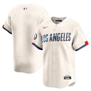 Los Angeles Dodgers Blank Cream City Connect Limited Jersey - All Stitched