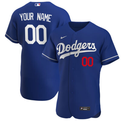Custom Los Angeles Dodgers Royal Blue Alternate Elite Jersey - All Stitched