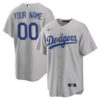 Custom Los Angeles Dodgers Grey Road Jersey - All Stitched