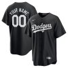 Custom Los Angeles Dodgers Black White Fashion Jersey - All Stitched