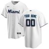 Custom Miami Marlins White Home Jersey - All Stitched