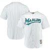 Florida Marlins Blank White Throwback Jersey - All Stitched