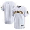 Milwaukee Brewers Blank White Alternate Limited Jersey - All Stitched