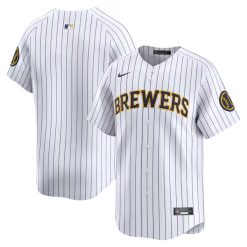 Milwaukee Brewers Blank White Alternate Limited Jersey - All Stitched