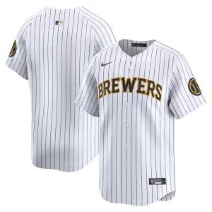 Milwaukee Brewers Blank White Alternate Limited Jersey - All Stitched