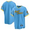 Milwaukee Brewers Blank Powder Blue City Connect Jersey - All Stitched