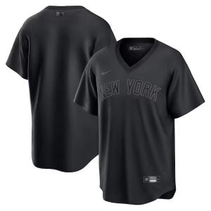 New York Yankees Blank Triple Black Fashion Jersey - All Stitched