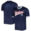 New York Yankees Blank Navy Cooperstown Throwback Jersey - All Stitched