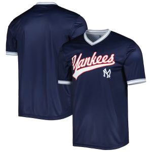 New York Yankees Blank Navy Cooperstown Throwback Jersey - All Stitched
