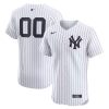 Custom New York Yankees White Home Elite Jersey - All Stitched