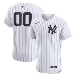 Custom New York Yankees White Home Elite Jersey - All Stitched