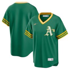 Oakland Athletics Blank Kelly Green Cooperstown Throwback Jersey - All Stitched